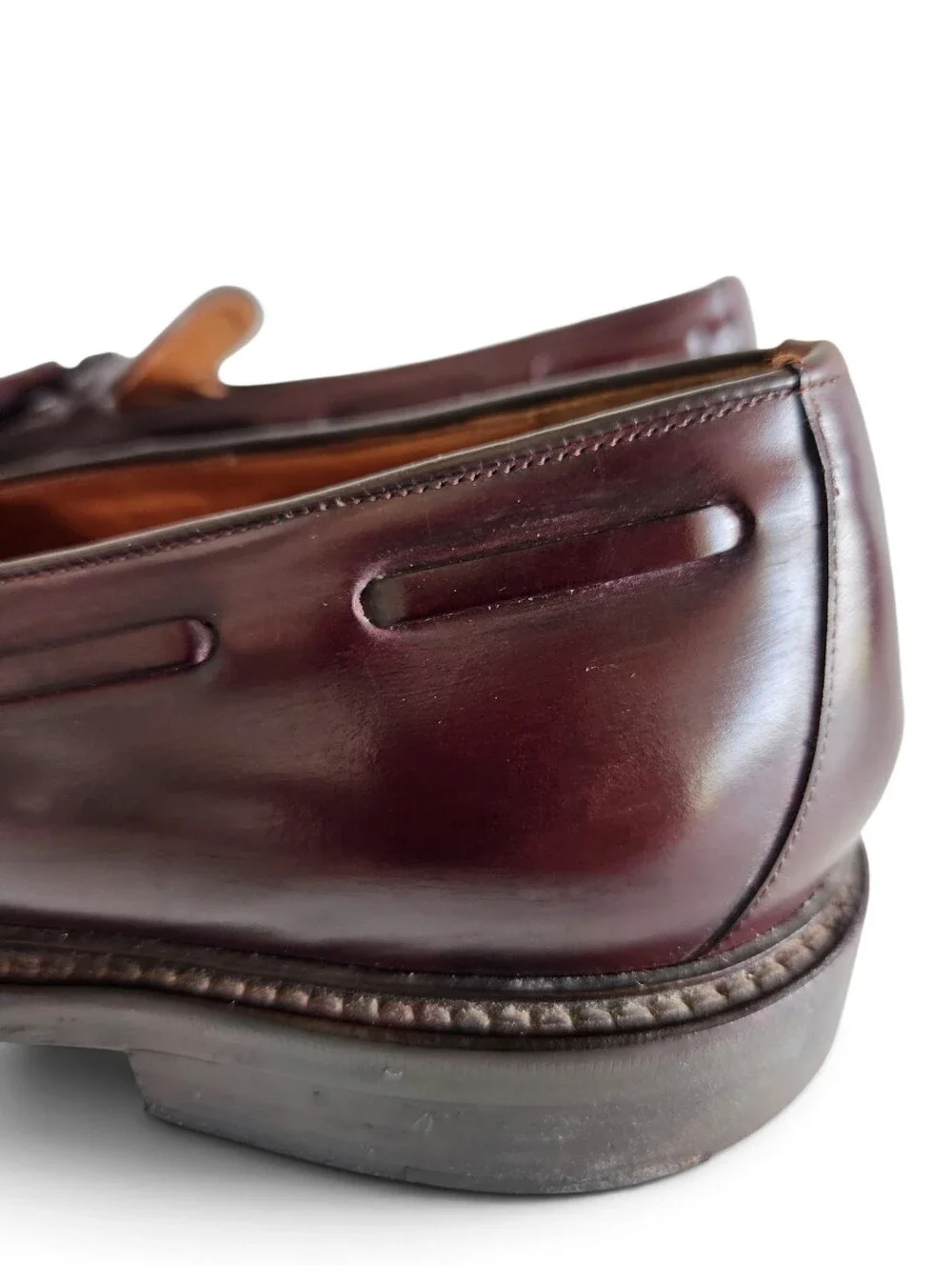 Polo Ralph Lauren Maestra Tassel Calfskin Loafer Sz 10 Cordovan Made in Italy